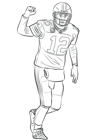 Aaron Rodgers Coloring Page